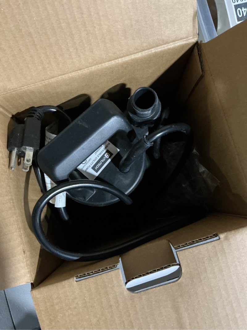 Condition photo showing As Is for utilitech 1/3-hp 115-volt 30-gpm thermoplastic submersible utility pump
