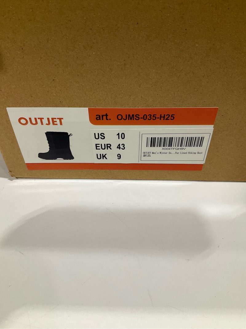 Condition photo showing Good Condition for Men's Winter Waterproof Snow Hiking Boots, US Size 10, Insulated