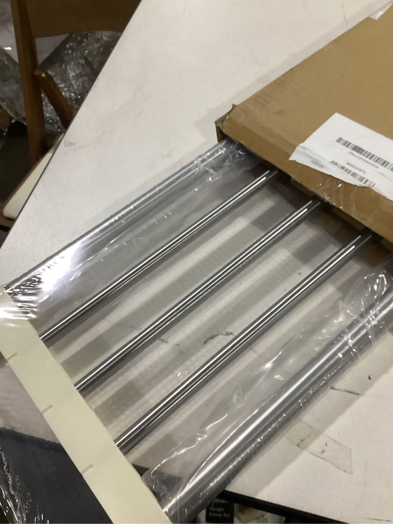 Condition photo showing Good Condition for hershii expandable closet tension shelf rod adjustable storage rack heavy duty diy organizer divider for wardrobe cupboard kitchen bathroom 82-117.5cm/32.28-46.25inches