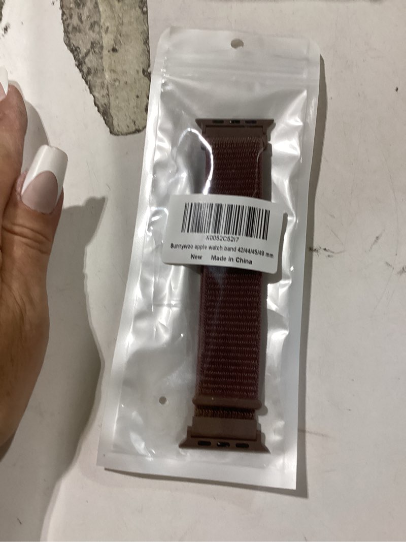 Condition photo showing New/Like New for nylon loop sport band compatible with apple watch bands 44mm 45mm 46mm 49mm 42mm for women men, iwatch wrist straps for ultra 3 2, se, series 11 10 9 8 7, breathable, soft band ideal for outdoor smoke violet 44mm/45mm/46mm/49mm/(42mm-series 3 2 1)