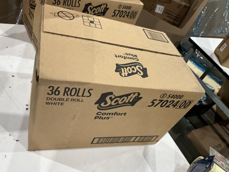 Condition photo showing New/Like New for scott comfortplus toilet paper, 36 triple rolls, 231 sheets per roll, septic-safe, 1-ply toilet tissue triple 231 sheets (pack of 36)