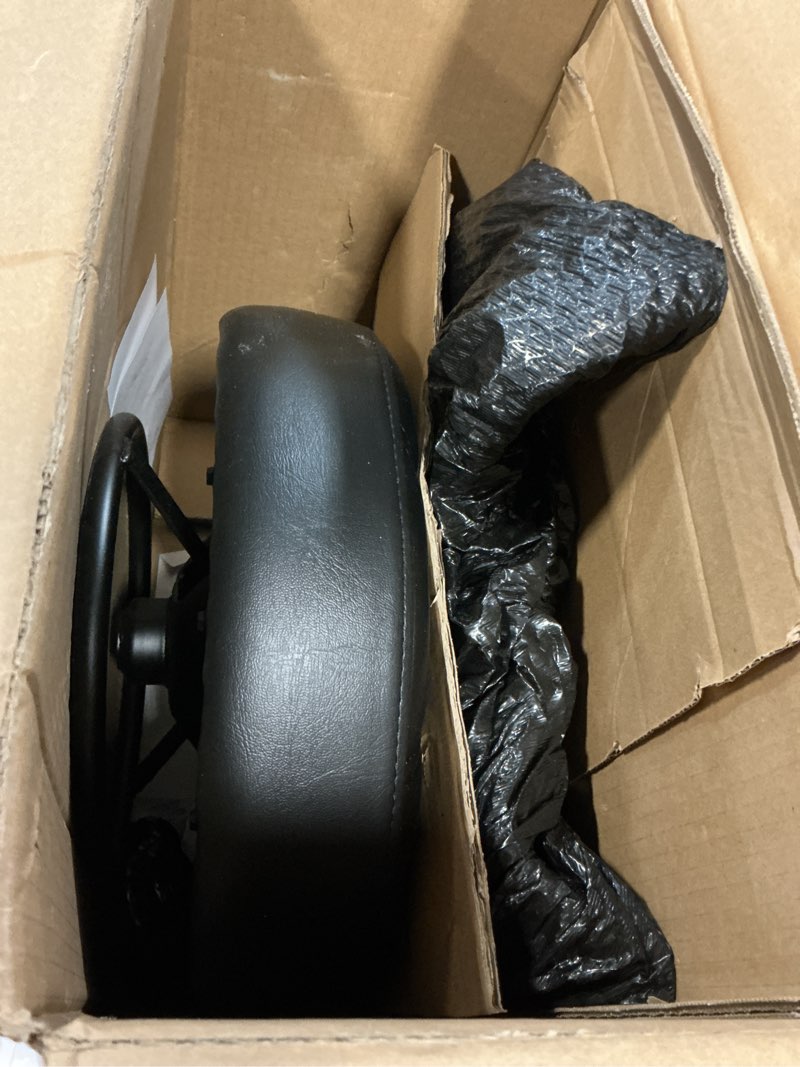 Condition photo showing As Is for rolling stool heavy duty 400lb: super soft seat cushion,360° swive,height adjustability,no squeaky noises,no tip over, new upgraded salon stool chair, for tattoo facial massage spa medical (black)