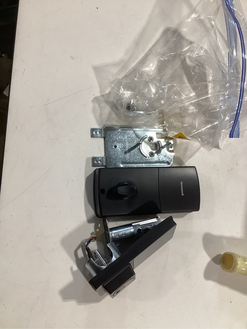 Condition photo showing As Is for kwikset aura matte black smart bluetooth keypad electronic deadbolt lock ft. smartkey security similar product