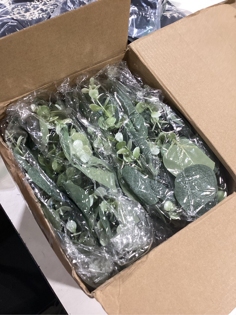 Condition photo showing Good Condition for panelee 20 pcs candle rings artificial eucalyptus candle wreath rings greenery leaves boho candles garland pillar for wedding