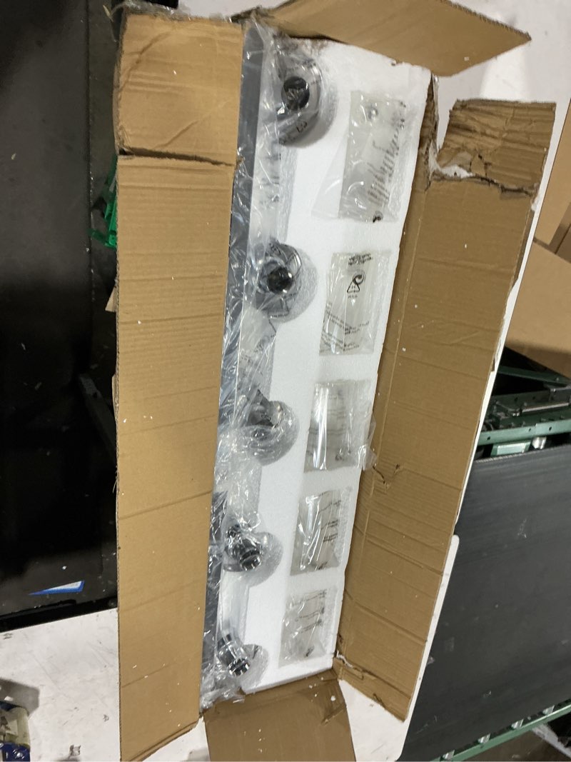 Condition photo showing Good Condition for aipsun chrome bathroom light fixtures 5 light bathroom vanity light stainless steel with clear glass shade(exclude bulb) chrome 5-light