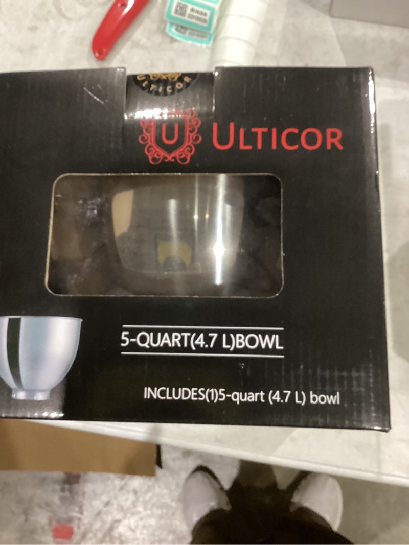 Condition photo showing New/Like New for 5 qt stainless steel mixer bowl compatible with kitchenaid tilt-head stand mixers 4.5-quart (4.3 l) and 5-quart (4.7 l) (stainless steel polished)