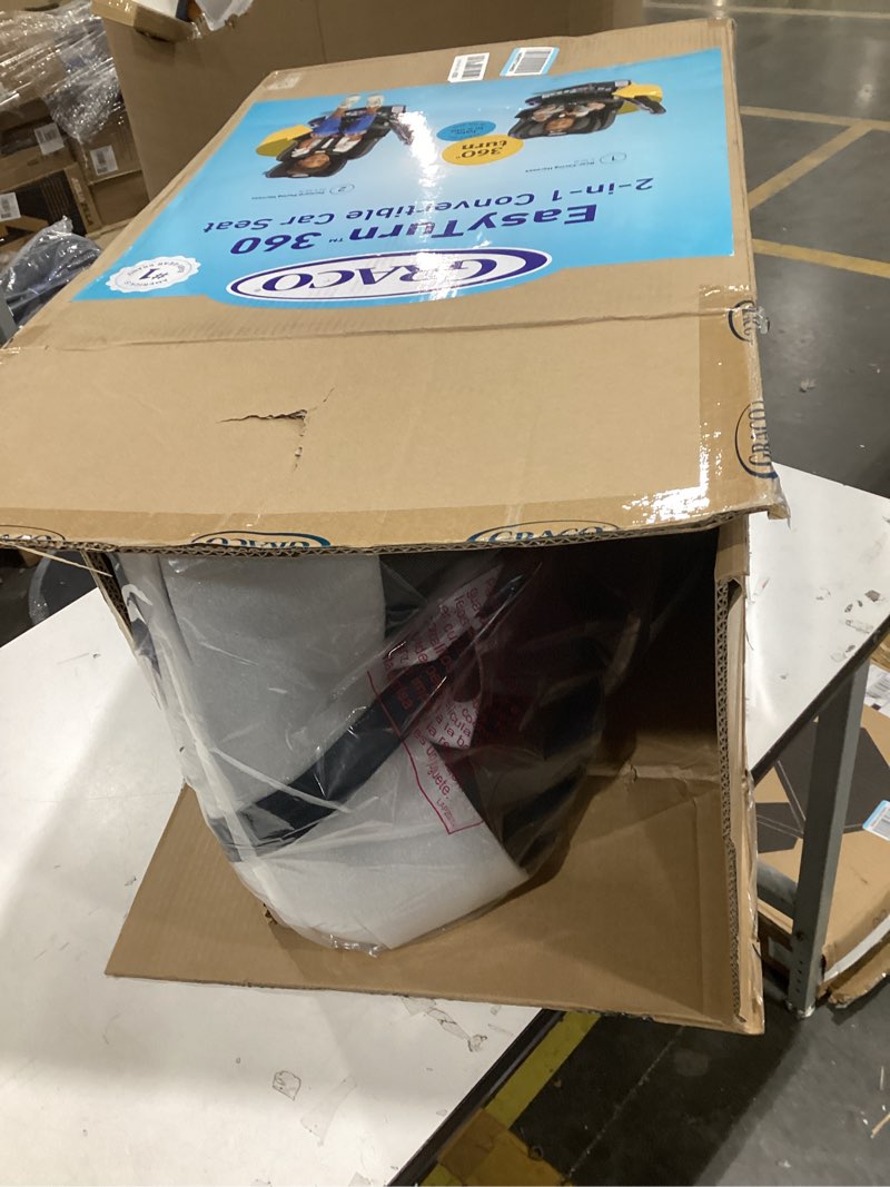 Condition photo showing New/Like New for Graco EasyTurn 360 2-in-1 Convertible Car Seat, 360 Degree Rotating Infant to Toddler Rotating Car Seat, 2 Modes Forward and Rear Facing, Slim Design, Cyran Cyran EasyTurn 360 2-in-1