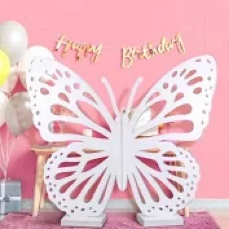 large size wooden butterfly decor 