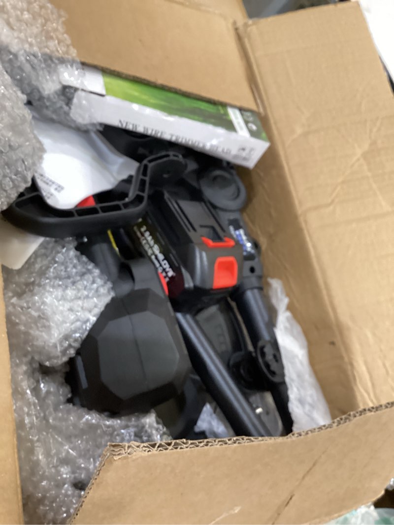 Condition photo showing New/Like New for 21v cordless weed wacker & weed eater, lawn edger & brush cutter | string trimmer, metal blades, wire brush, guide wheel, garden edging, 4.6 lb lightweight, battery powered, 2 x 2.0ah battery 139*23*19