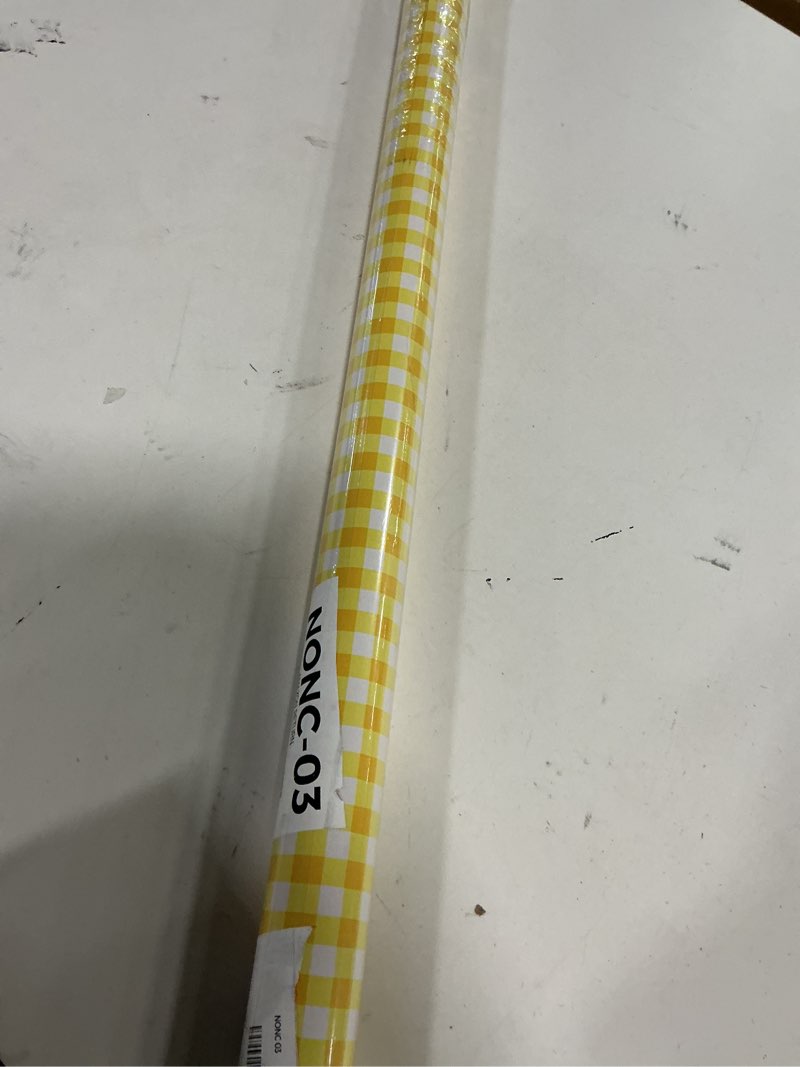 Condition photo showing New/Like New for WRAPAHOLIC 30 Inch Reversible Wrapping Paper Roll - Jumbo Roll Yellow and White Plaid Design for Bir
