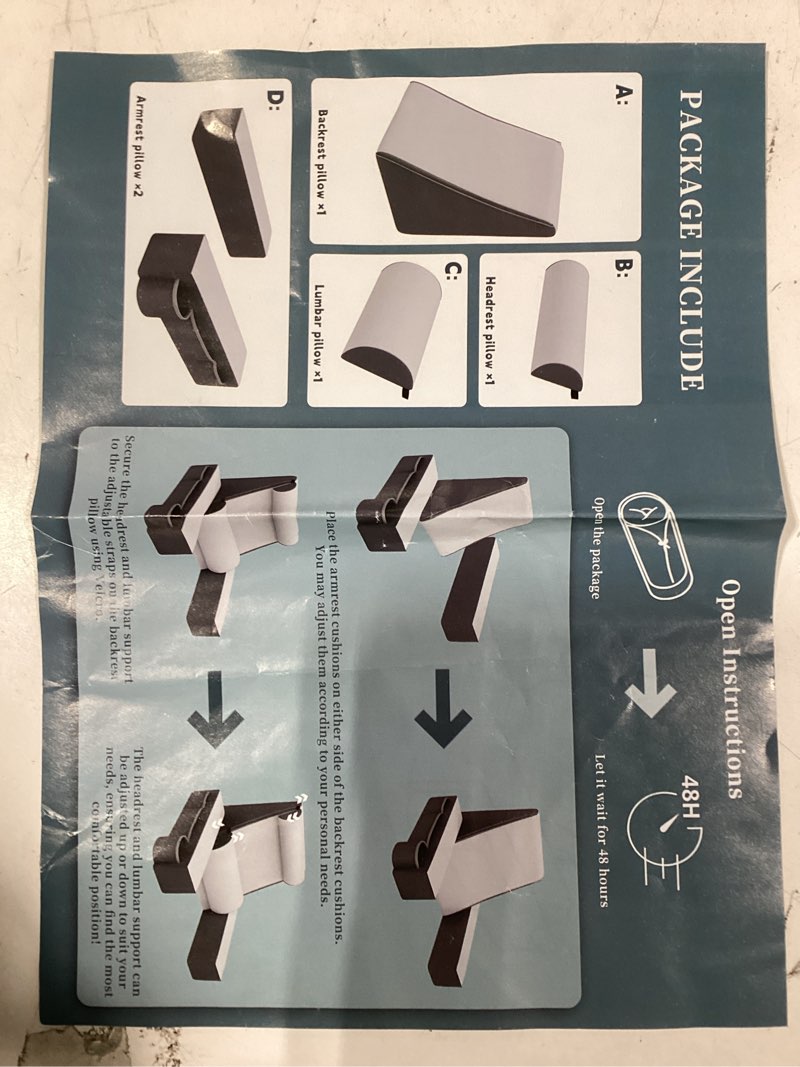 Condition photo showing As Is for dr sponge pillow kit