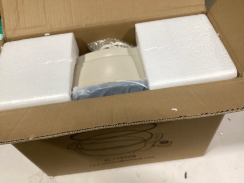 Condition photo showing As Is for Hot Pot Electric Hot Pot with Divider, Large 6L Nonstick Dual-Sided Shabu Shabu Pot Dual-Flavor hotpot electric 1500W with Adjustable 5-Temperature Control ?Perfect for Family Dinners & Parties