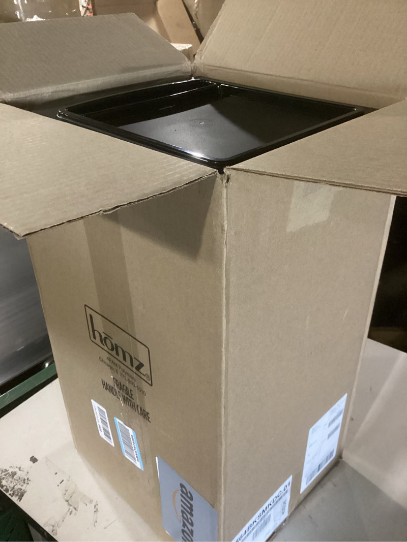 Condition photo showing New/Like New for homz drawer tower, 4-tier clear plastic storage organizer cart, black frame - rolling drawer containers with wheels for bathroom, bedroom, office, and classroom organization black frame/smoke drawers 1 pack