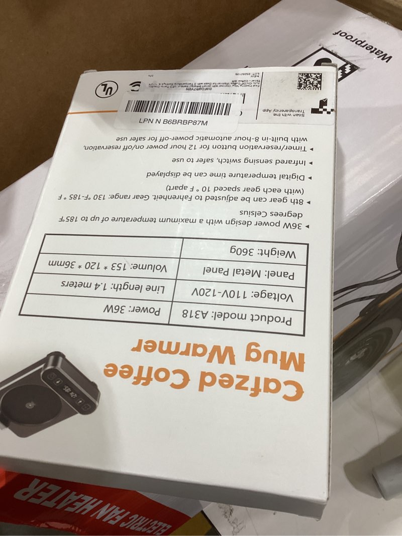 Condition photo showing Good Condition for smart mug warmer with infrared sensor, coffee mug warmer for desk, 6 temp settings & 12h timer coffee cup warmer with auto on/off, electric beverage warmer for office & home, coffee lover gift 318 mug warmer
