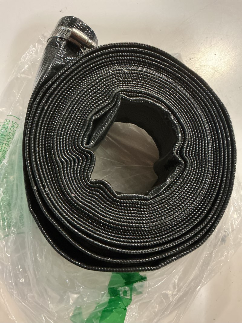 Condition photo showing Good Condition for discharge hose 1-1/2-inch by 25-foot sump pump hose with 2pcs sus 304 clamps pool backwash hose for draining/removing water lay flat hose 1525 1-1/2inch x 25ft