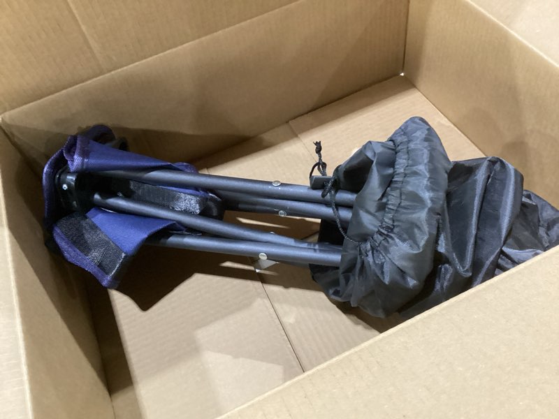 Condition photo showing Good Condition for opliy camping stool, folding small chair portable camp stool for camping fishing hiking gardening and beach, camping seat with carry bag (blue)