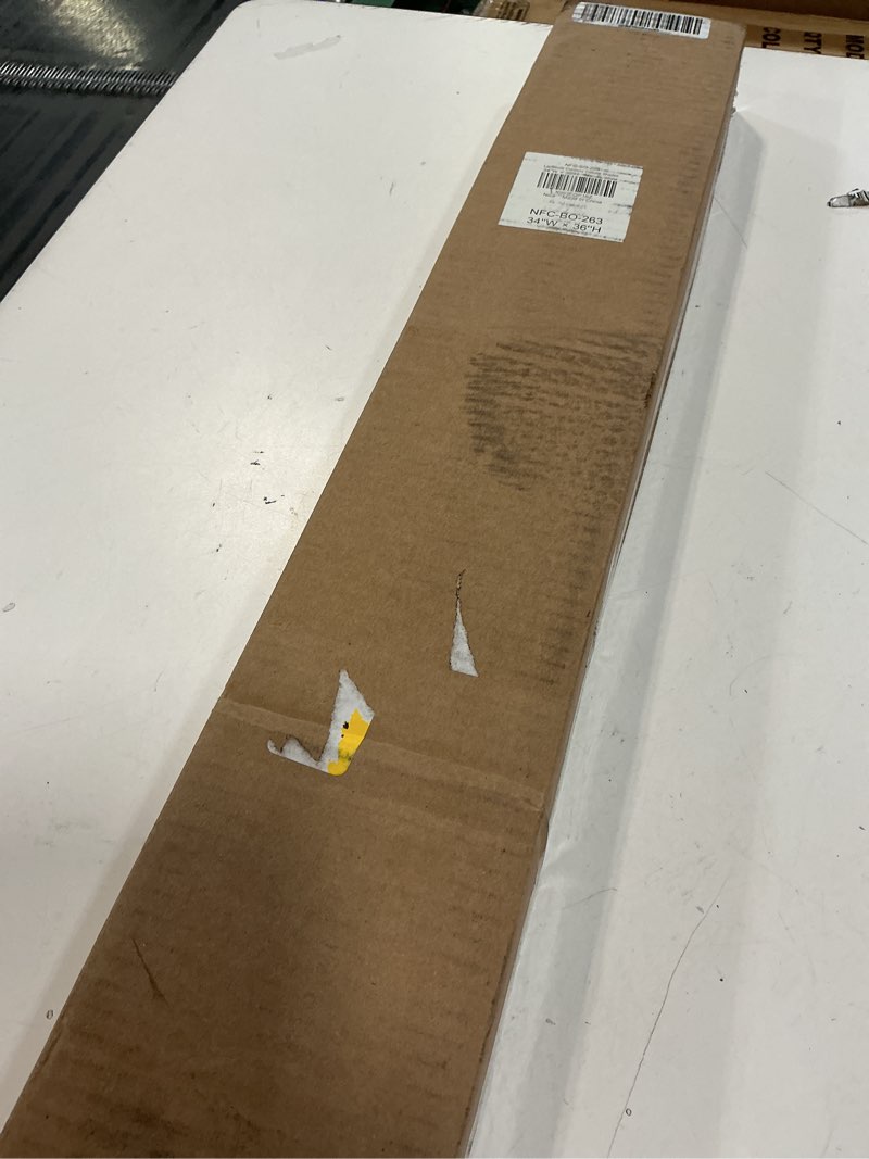Condition photo showing New/Like New for lazblinds cordless cellular shades, no tools no drill blackout honeycomb shades pleated blinds for windows, 34'' w x 36'' h, silver white blackout-silver white 34'' w x 36'' h