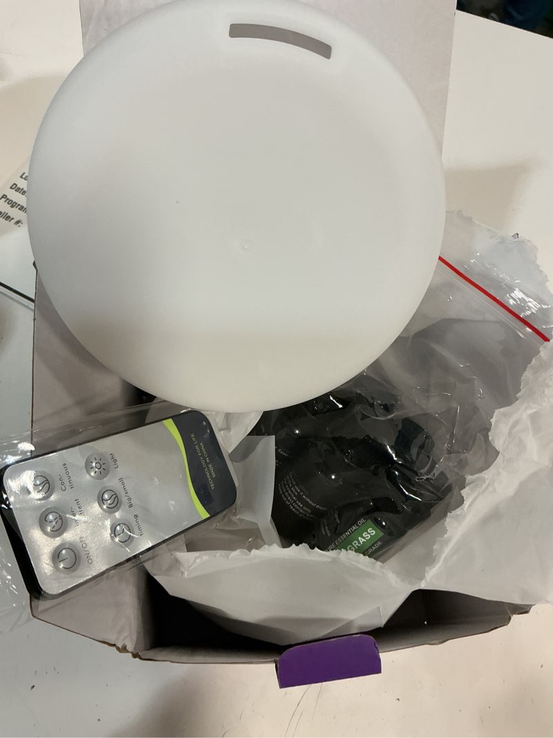 Condition photo showing New/Like New for fimilo 500ml essential oil diffuser with 6*10ml essential oils set, black woodgrain aroma air humidifier with remote control for bedroom home office, waterless auto shut-off