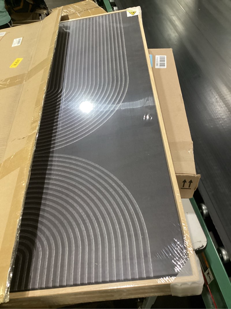 Condition photo showing New/Like New for Large Framed Black and White Neutral Abstract Wall Art for Living Room, 3 Piece Boho Canvas Prints Paintings Artwork for Walls, Minimalist Geometric Pictures for Hallway Office Wall Decor 24x36 In 24" W x 36" H x 3Pcs Boundless Lines