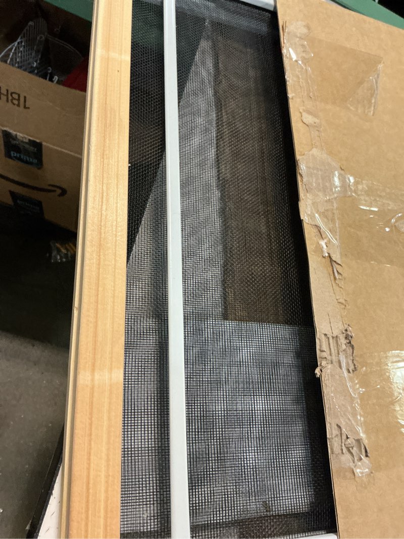 Condition photo showing As Is for frost king 2aws1845 wb marvin adjustable window screen, 18in high x fits 25-45in wide (2 pack) 18" high x fits 25-45" wide (2 pack)