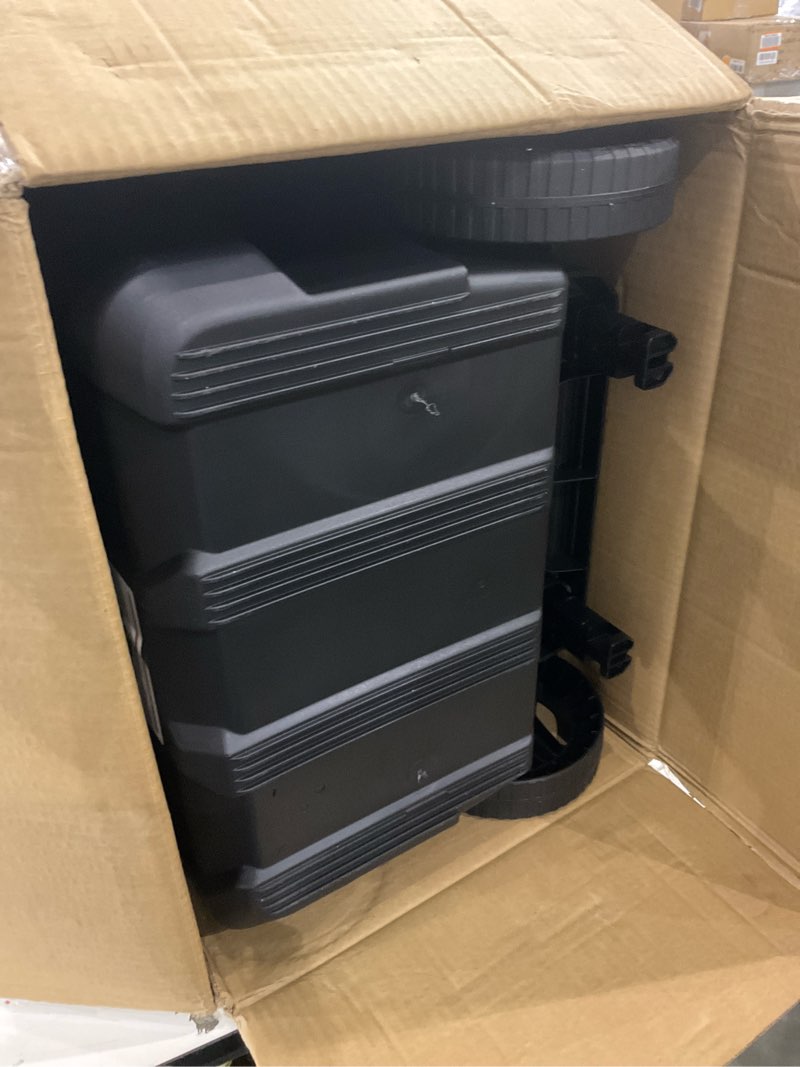 Condition photo showing Good Condition for Keter Stack-n-Roll Modular Tools Organizer for Garage Storage and DIY, 3 Piece Resin Rolling Tool Box System for Small Parts, Black 3PC System