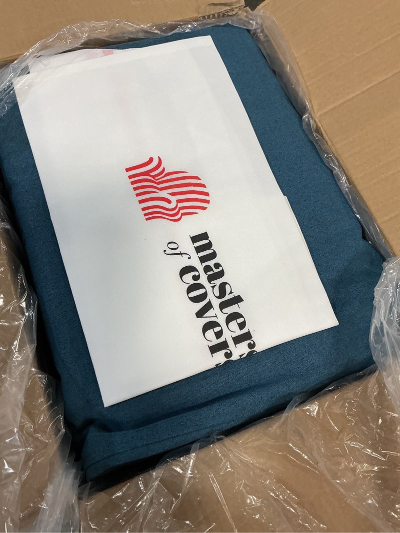 Condition photo showing Good Condition for MASTERS OF COVERS Ektorp Loveseat (2 Seat) with Chaise Lounge Cover Replacement Customized for IKEA Ektorp Sectional 3 Seat Sofa Slipcover Replacement-Dark Ocean