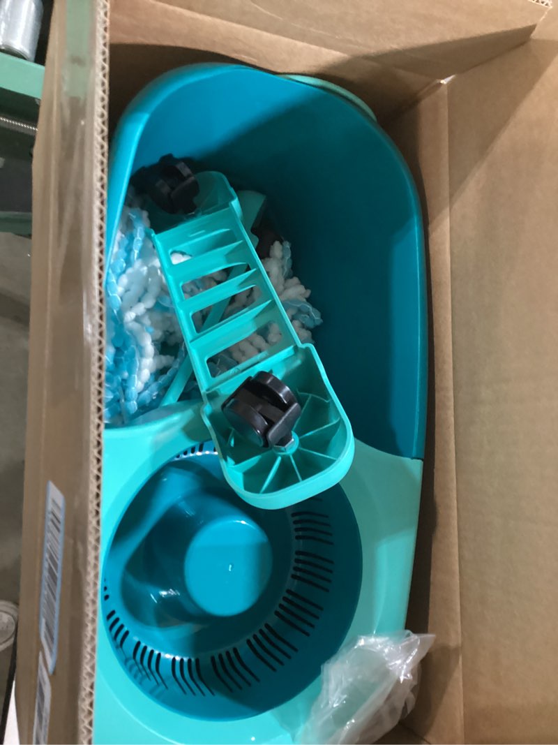 Condition photo showing Good Condition for leifheit clean twist spin mop and bucket set with rollers | telescopic handle, 360° joint, spin-dry system | easy glide wheels | blue clean twist 2.0 mobile single