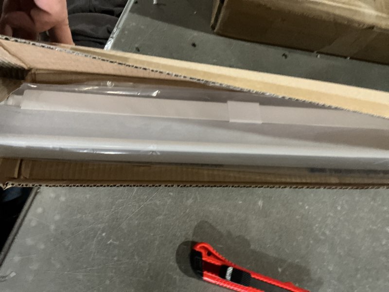 Condition photo showing Good Condition for lazblinds cordless cellular shades, no tools no drill blackout honeycomb shades pleated blinds for windows, 35'' w x 48'' h, silver white blackout-silver white 35'' w x 48'' h