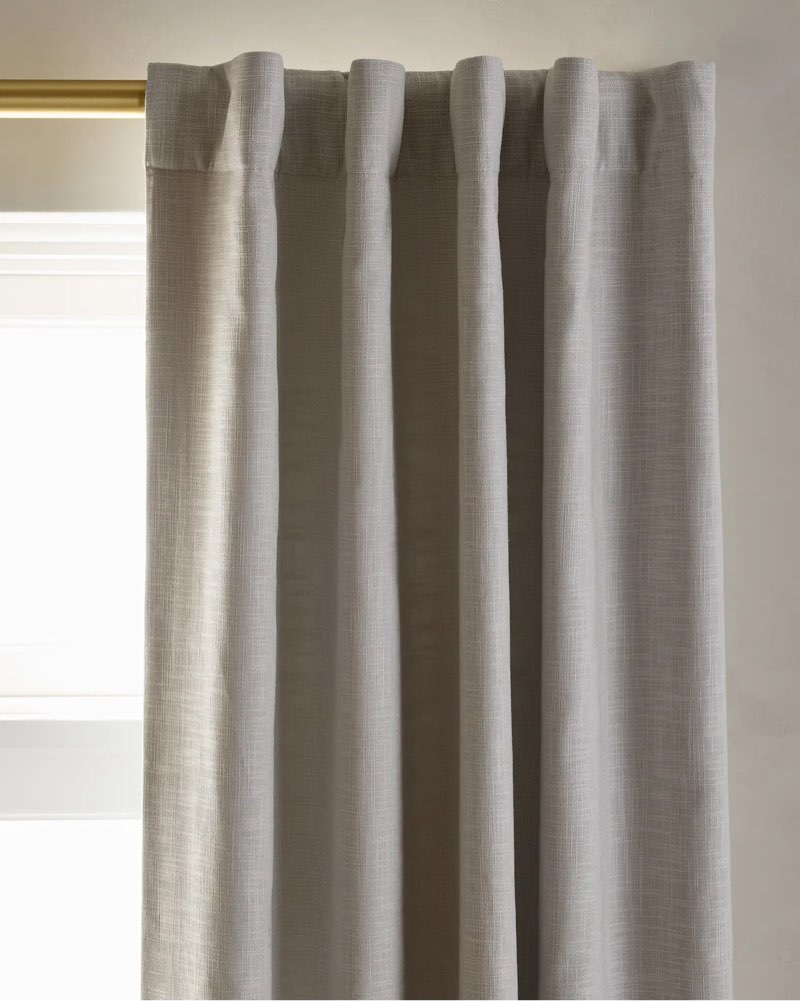 textured cotton room darkening curtain