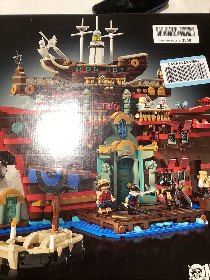 Condition photo showing New/Like New for LEGO ONE Piece The Baratie Floating Restaurant Building Set for Adults - Collectible Building Blocks for Anime Fans, 18+ - Arts and Crafts DIY Kit W/10 Minifigures - Gift Idea for Birthdays - 75640