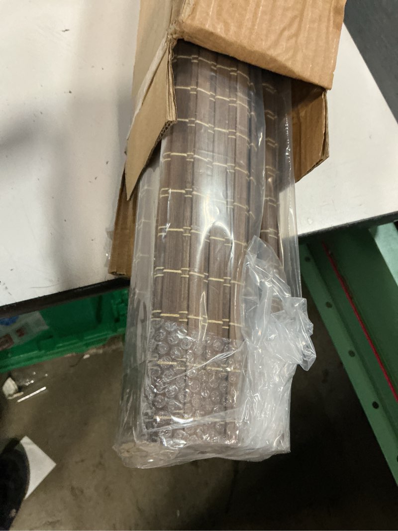 Condition photo showing Good Condition for cordless bamboo roman shades for windows, blinds size (36" w ×64" h) colour (bdp-driftwood) bdp-driftwood 36" w × 64" h
