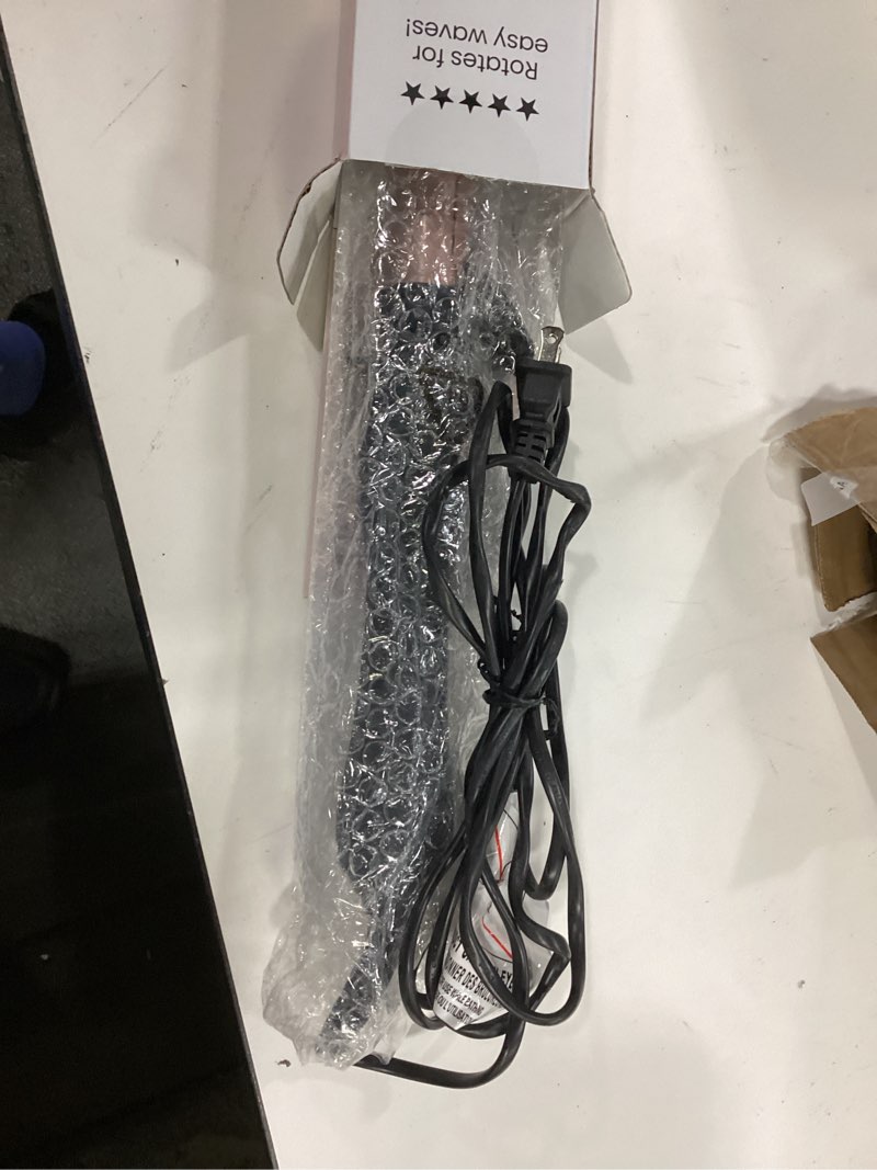 Condition photo showing As Is for Beachwaver B1 Rotating Curling Iron - Automatic 1 Inch Ceramic Curling Iron - Easy-to-Use Spinning Wand for Long-Lasting Waves - Auto-Shut Off and Dual Voltage (BW160) Midnight Rose