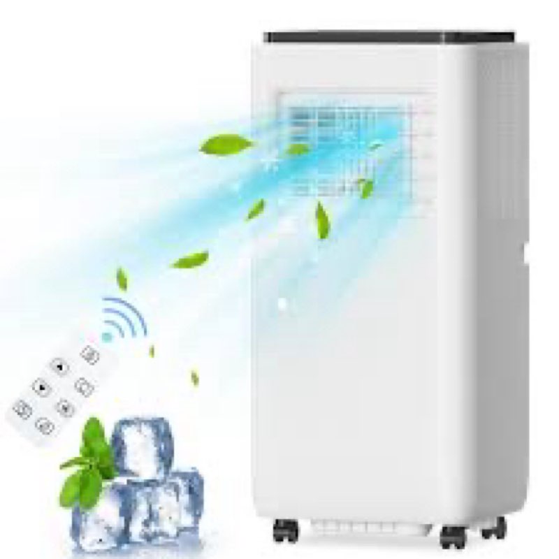garvee 8000 btu portable air conditioners cool up to 350 sq. ft, 3 in 1 portable ac unit with dehumidifier, fan modes, floor standing air conditioner for room garage, led display, 24hrs timer