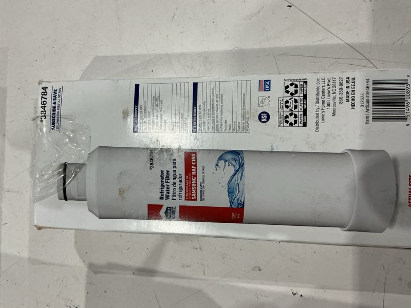 Condition photo showing As Is for project source 2-pack 6-month twist refrigerator water filter