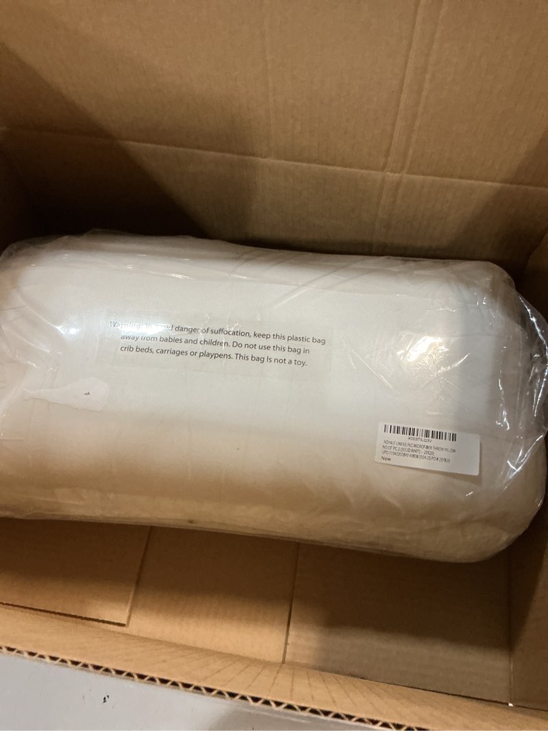 Condition photo showing New/Like New for ROYALE LINENS 20 x 20 Pillow Insert - Down Alternative Throw Pillows Insert - Square Pillow Pack of 2 White - Bed & Couch Pillows - Inner Cushion for Bed, Cushion for Living Room - Shams Stuffer White - Pack of 2 20x20 Inch