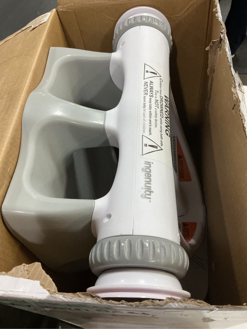 Condition photo showing As Is for Ingenuity My Bath Seat for Sit-Up Baby Bathing, Sure & Secure Suction Cups, ASTM Safety Tested & Approved, Backrest for Assisted Sitting, Easy Setup & Storage, Gray