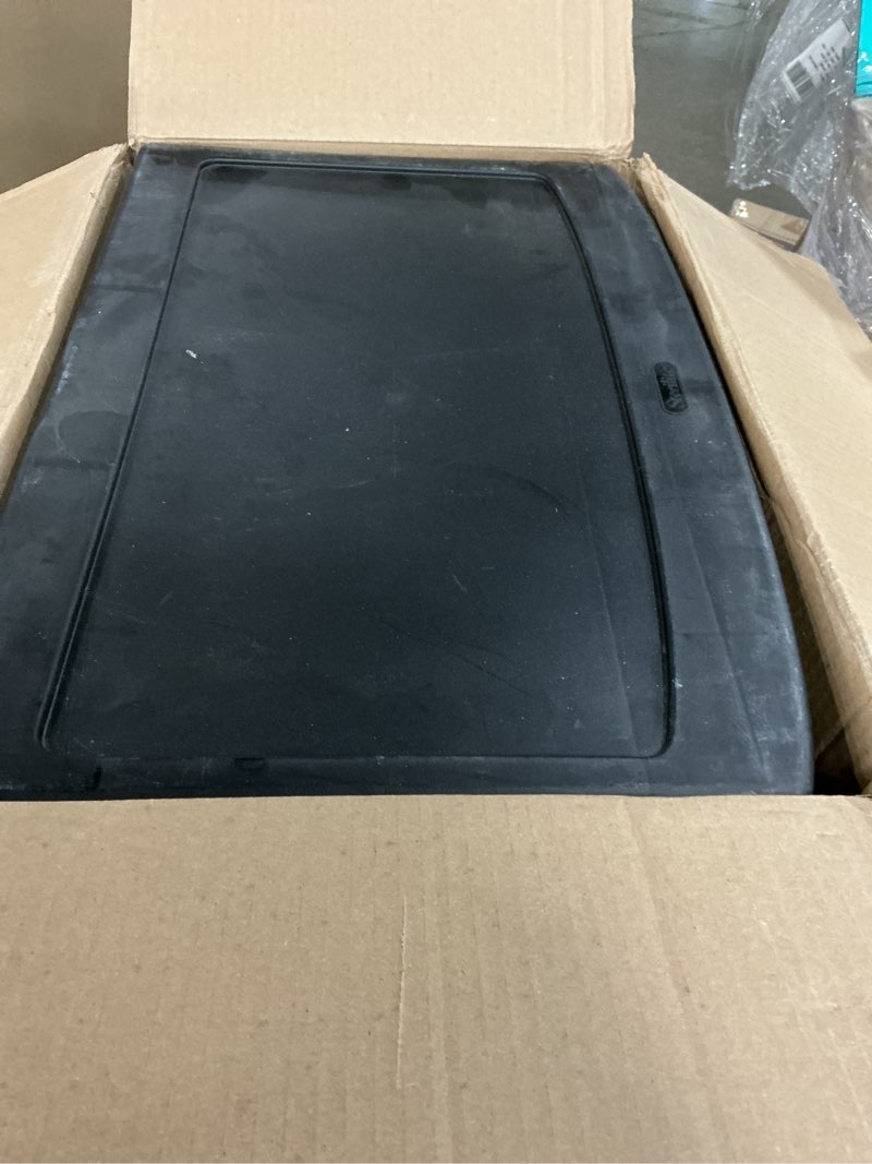 Condition photo showing As Is for HOMZ Drawer Tower, 3-Tier Wide Clear Plastic Storage Organizer Cart, Black Frame - Organizing Containers with Wheels for Home, Bathroom, Bedroom, Office, and Classroom Black Frame 3 Drawers Cart