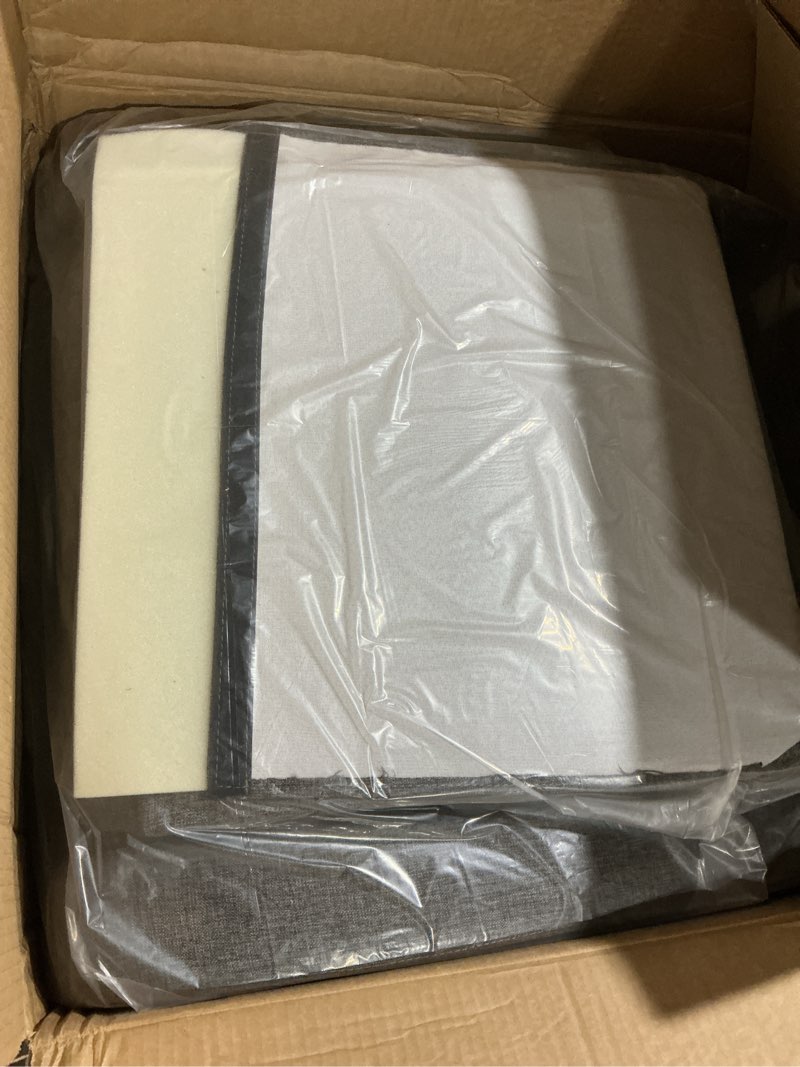 Condition photo showing Good Condition for possibly incomplete smug fabric home theater seating with lumbar support winback single sofa armchair reclining chair easy lounge, grey