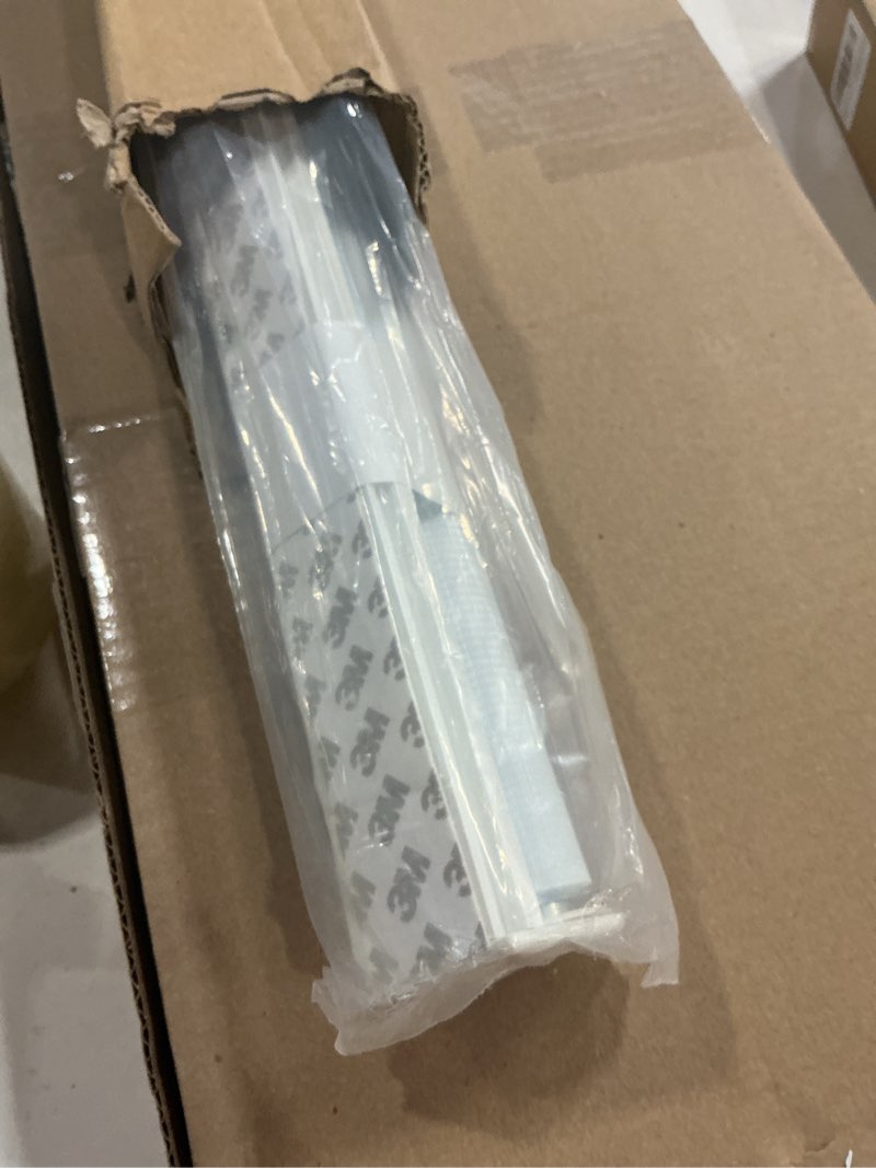 Condition photo showing Good Condition for LazBlinds No Drill Zebra Blinds for French Door, Cordless Blinds for Door with 27" Covering Width, Small Gap Design Light Filtering Sheer Shades for Indoor Windows, 27 5/8" W x 42" L, White, 1 Panel Light Filtering - White 27"W x 42"H