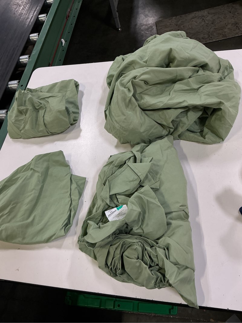 Condition photo showing Good Condition for bedsure deep pocket queen sheets set - fits mattresses up to 21 inches thick - 4 piece gentlesoft bed sheets, moisture wicking, soft & cooling bedsheet & pillowcases, easy & secure fit, light green 05 - light green queen