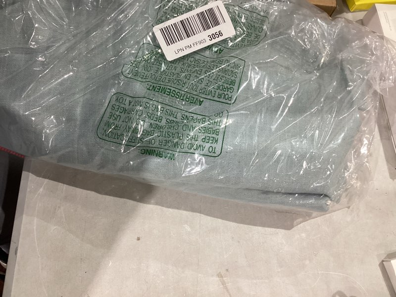 Condition photo showing Good Condition for H.VERSAILTEX Linen Curtains 84 Inch Length 2 Panels Set, Thick Window Drapes Semi Sheer Light Filtering Rod Pocket Back Tab, Pinch Pleated Treatments Neutral Farmhouse Living Room, 52x84-Cloud Blue 52"W x 84"L (Pack of 2) Cloud Blue