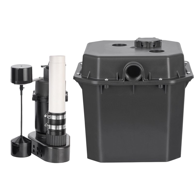 ( similar) Sink Pump System, 1/3 HP, 120-Volt, 2900 GPH Capacity, 25 ft Elevation, Under-Sink Sump Pump Kit with 6 Gallon Reservoir, Auto Utility/Laundry Sink Pump, Drainage Pump with 1-1/2\\\" NPT Exit