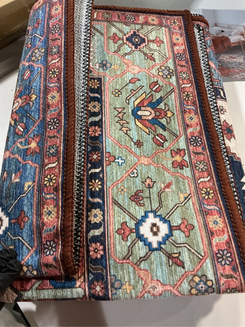 Condition photo showing Good Condition for lahome boho kitchen runner rug 2x8 runners for hallways washable non-slip runner rugs laundry room rug oriental throw carpet runner for entrance bathroom bedroom living dinning room foyer adelyn 2' x 8' (runner) rust