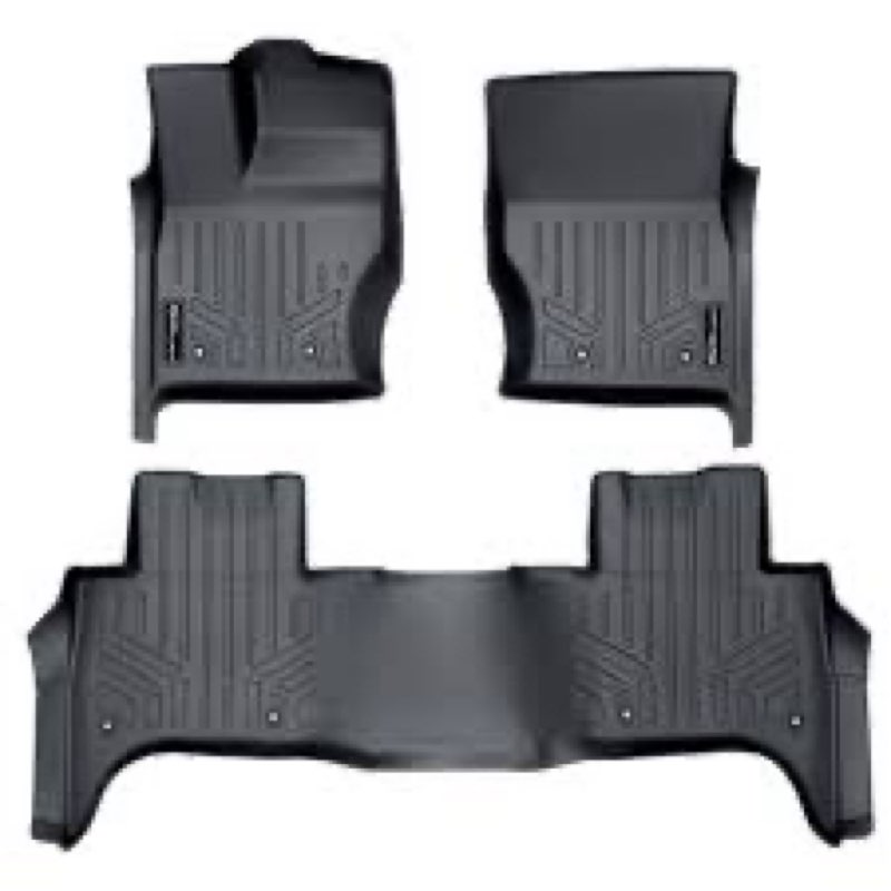 smartliner custom fit floor mats 2 row liner set black compatible with 2014-2022 land rover range rover sport