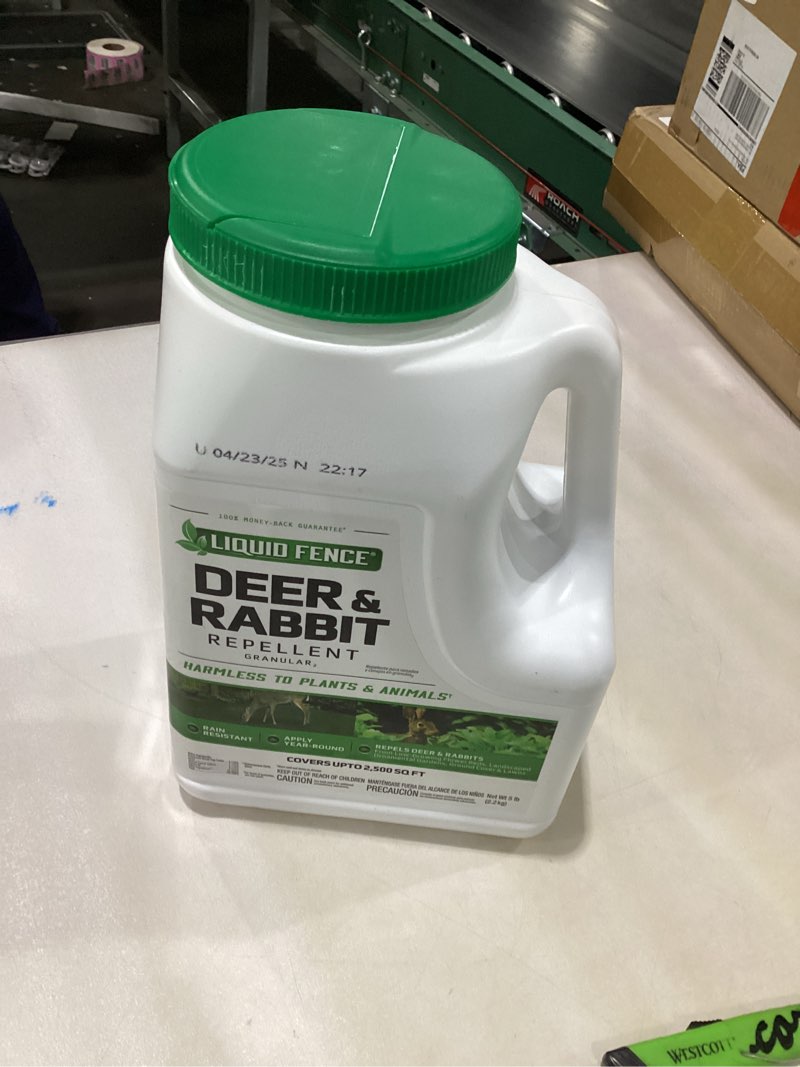 Condition photo showing New/Like New for Liquid Fence Deer & Rabbit Repellent Granular  5-Pounds