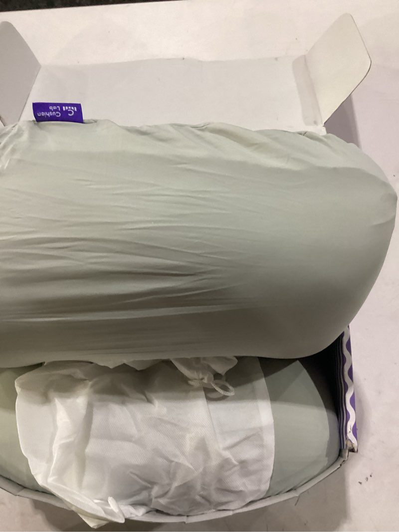 Condition photo showing Good Condition for c cushion lab deep sleep pillow, patented ergonomic contour design for side & back sleepers, orthopedic cervical shape gently cradles head & provides neck support & shoulder pain relief - calm grey