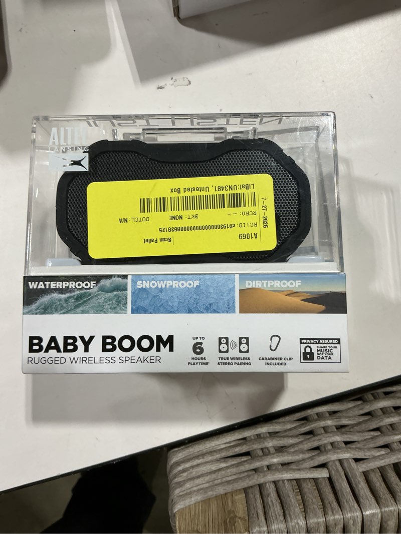 Condition photo showing Good Condition for altec lansing baby boomwireless portable bluetooth speaker, black