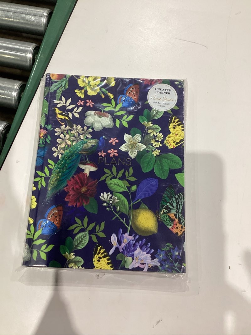 Condition photo showing New/Like New for Punch Studio Nature's Grace Butterflies, Undated Monthly Guided Spiral Planner, Gold Foil, 96 Color Pages, 3 Sticker Sheets (59258)