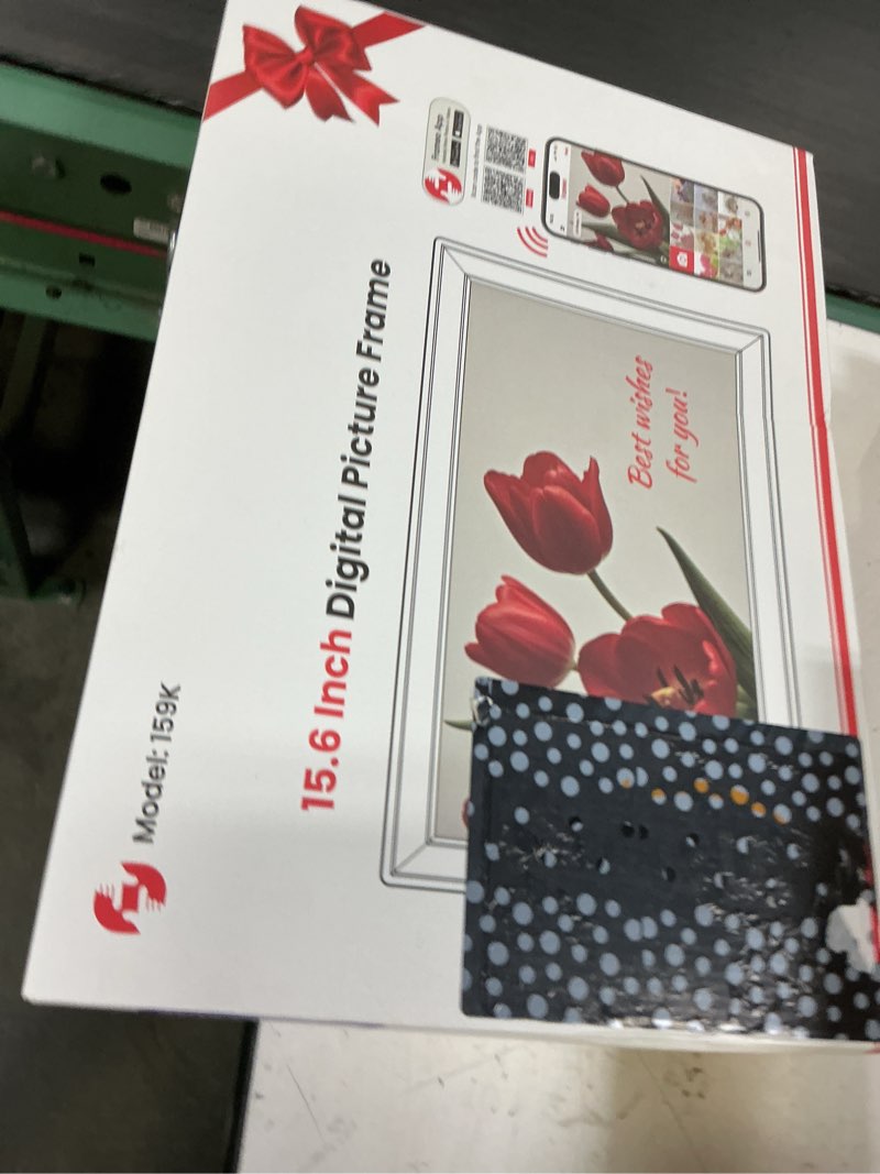 Condition photo showing New/Like New for 64gb 15.6" frameo digital picture frame wifi, large electronic photo frames 1920 x 1080 ips fhd touch screen, send photos from your phone from anywhere, best gifts for parents and grandparents 15.6 inch black