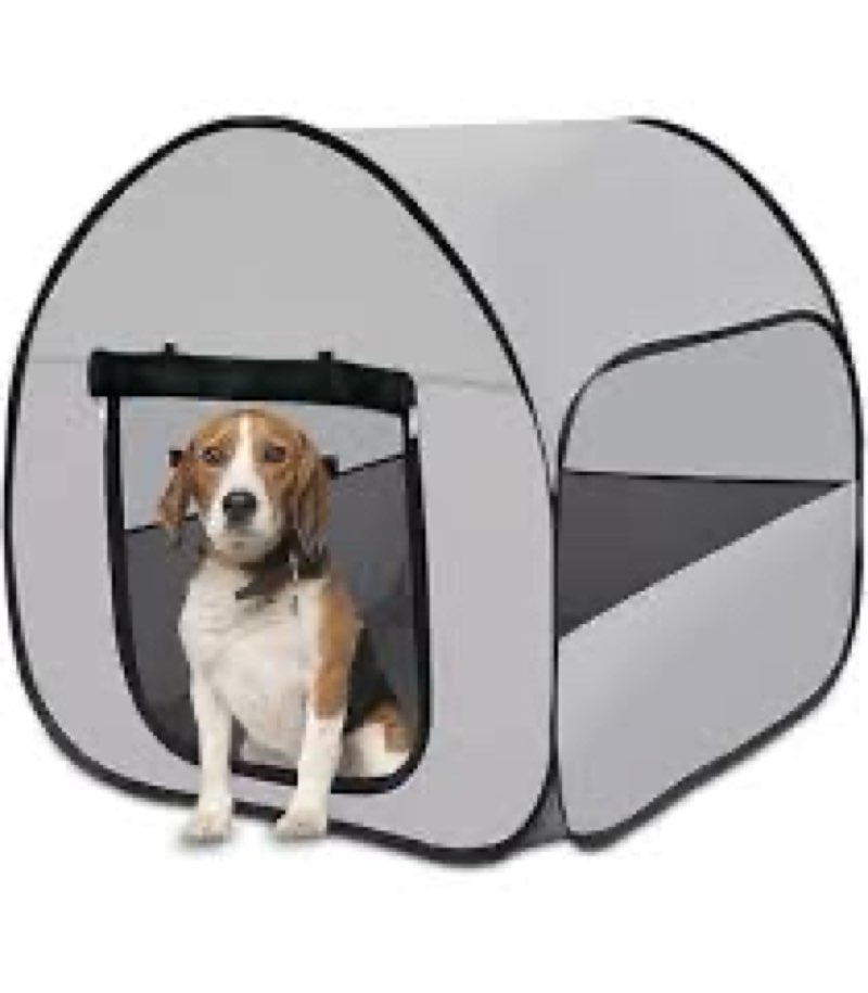 LUCKITTY Pop-Up Dog Kennel Enclosure Large - Large Portable Outdoor Pet Crate with Carry Bag, Waterp
